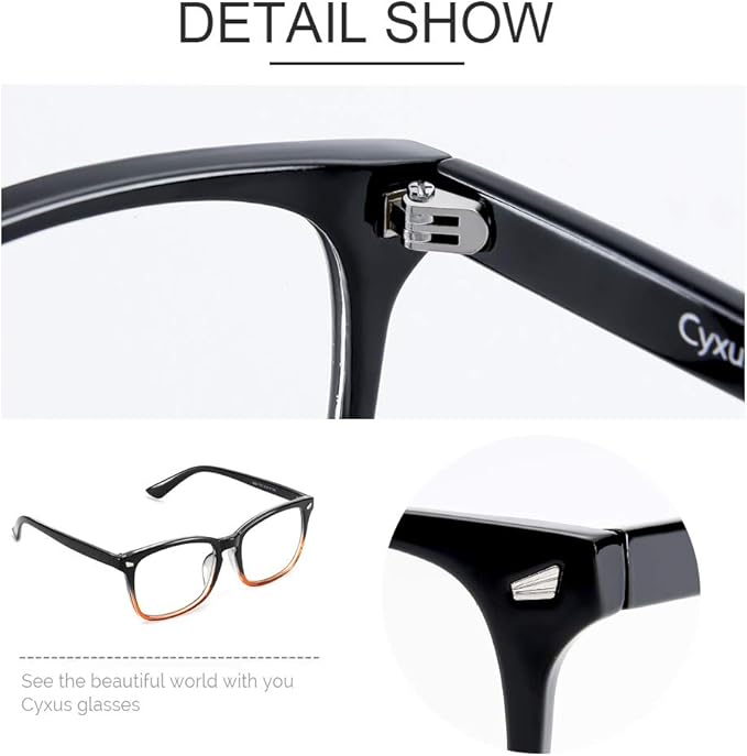 Cyxus Blue Light Glasses for Men Women Reduce Eye Strain UV Blocking for Computer Screen 8082