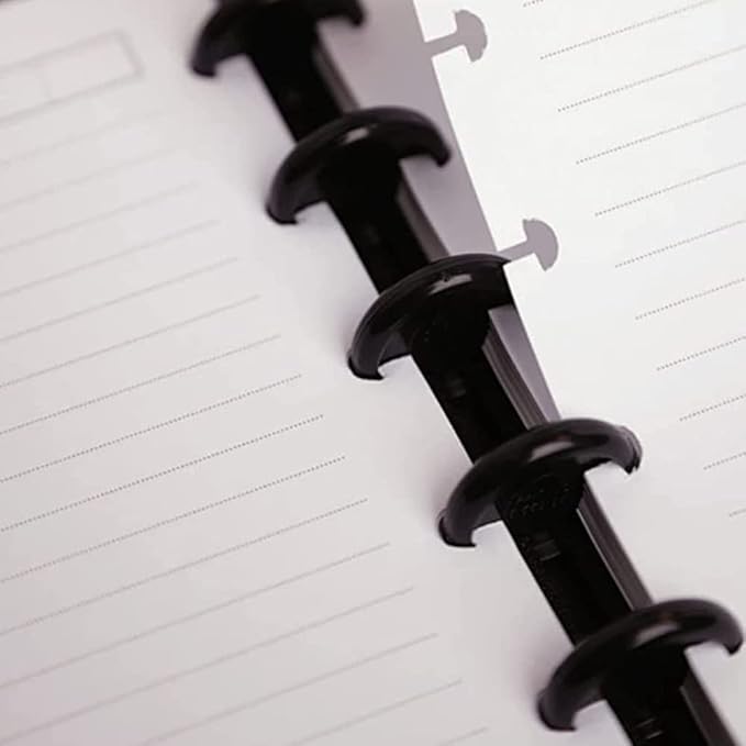 200 Sheets 9-Disc Discbound Lined Refills Paper for Happy Planners Insert, Classic Size Lined Paper, 100gsm White Paper, 7" x 9.25"