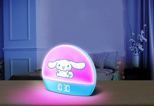 Hello Kitty Sunrise Alarm Clock - Multicolor Lights, USB Charging, LED Display, and Snooze Function