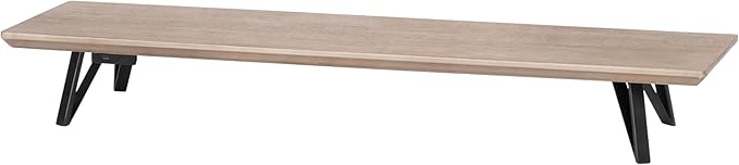 Anji Mountain Monitor Stand - Desktop Organizer & Laptop Riser, Ergonomic Monitor Riser, Space-Saving Monitor Stand for Desk, Durable Construction, Easy Assembly, Ideal for Home & Office,Biscotti