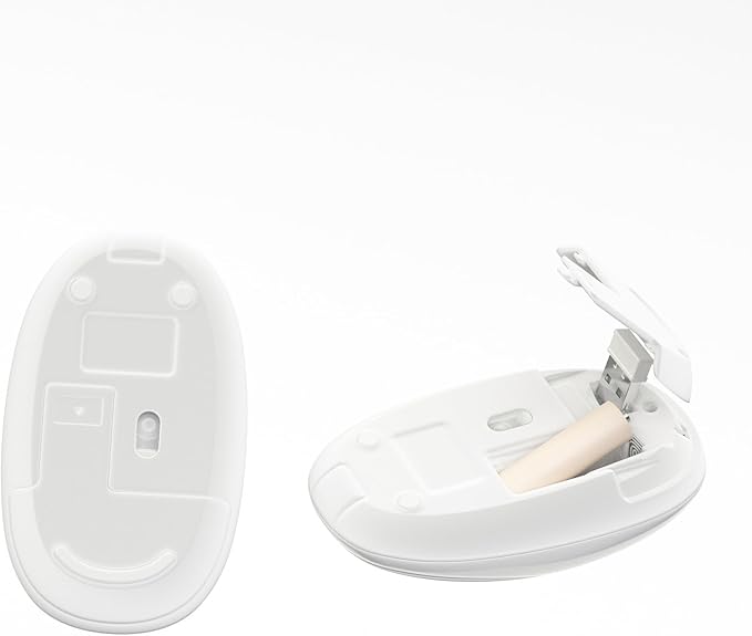 Wireless Keyboards and Mouse Combos, UBOTIE Colorful Gradient Rainbow Colored Retro Typewriter Flexible Keyboard, 2.4GHz Connection and Optical Mouse(White Colorful)