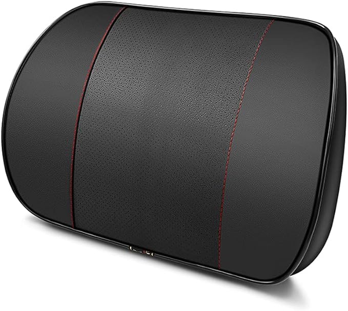 ZHONGLI Memory Foam Lumbar Support Pillow-Middle/Lower Back Support Cushion-Used for car Seats, Office Chairs, recliners, etc. (Style-2 (Black))