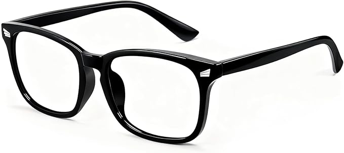 Blue Light Glasses for Woman Men | 99% Blue Light Blocking Glasses | Computer Glassess | Night Driving | Gaming | TV Phone Screen Reader Square Frame | Anti Eyestrain & UV Glare Protection