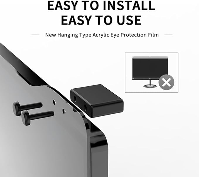 Docooler Computer Privacy Screen Filter, Hanging Screen Filter Compatible Widescreen Computer Monitor with Aspect Ratio 16:9, Anti-Glare Privacy Screen Protector for 20-32 Inch Monitor (Inch Optional)