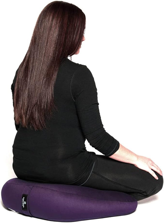 Hugger Mugger V-Shaped Meditation Cushion - Provides Support in Cross-Legged Sitting, Promotes Healthy Posture, Handmade in The USA