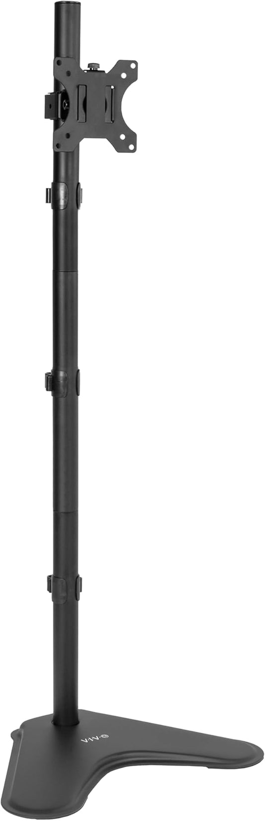 VIVO Extra Tall Single LCD Computer Monitor Free-Standing Adjustable Desk Stand for 1 Screen up to 27 inch, STAND-V011H