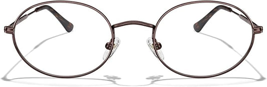 RB. Pilot Oval Reading Glasses for Women Men Blue Light Blocking Computer Thin Metal Full Rim Frame Readers