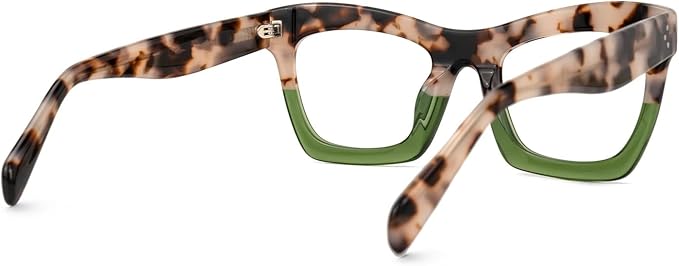 VOOGLAM Stylish Rectangle Blue Light Blocking Glasses for Women Anti Eyestrain Dry Eyes Eyewear Sienna