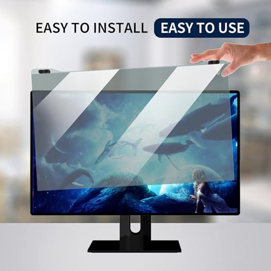 Docooler Computer Privacy Screen Filter, Hanging Screen Filter Compatible Widescreen Computer Monitor with Aspect Ratio 16:9, Anti-Glare Privacy Screen Protector for 20-32 Inch Monitor (Inch Optional)