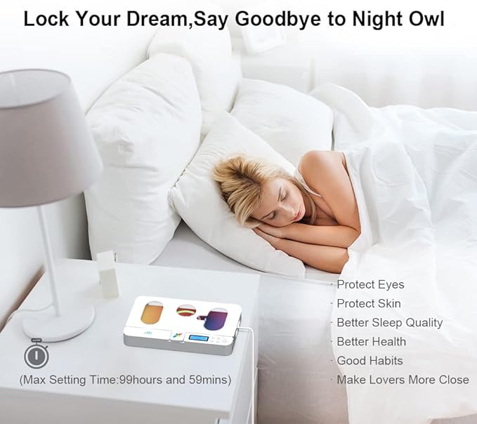 ySky Portable Smart Auto Phone Timer Lock Box for iPhone and Android Phones, Self-Control Timer Locker to Help Kids,Students, Adults Focus Back,Prevent Excessive Games, Mobile Phone Addiction(White)