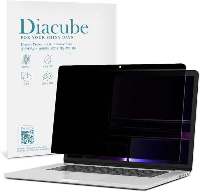 Magnetic Privacy Screen Protector for MacBook Pro 15" (2017-2019), Removable Anti Glare Anti Blue Light Anti Spy Screen Filter