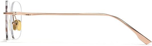 Cyxus Titanium Blue Light Glasses for Men Frameless Rimless Glasses Computer Glasses UV protection Eyeglasses