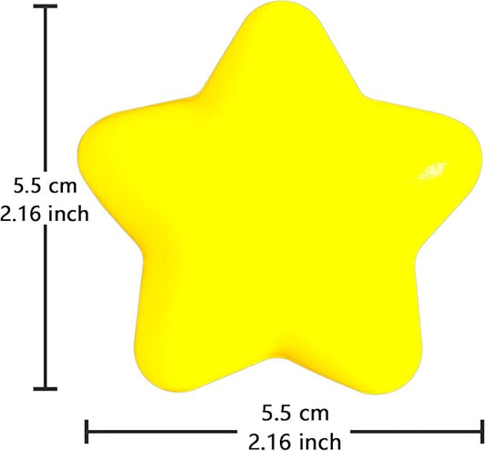 30pcs Star Squeeze Balls,Yellow Mini Star Stress Ball,2.16inch Foam Anxiety Relief Star Toys for School Reward,Carnival Prizes,Party Favors,Hand Exercise