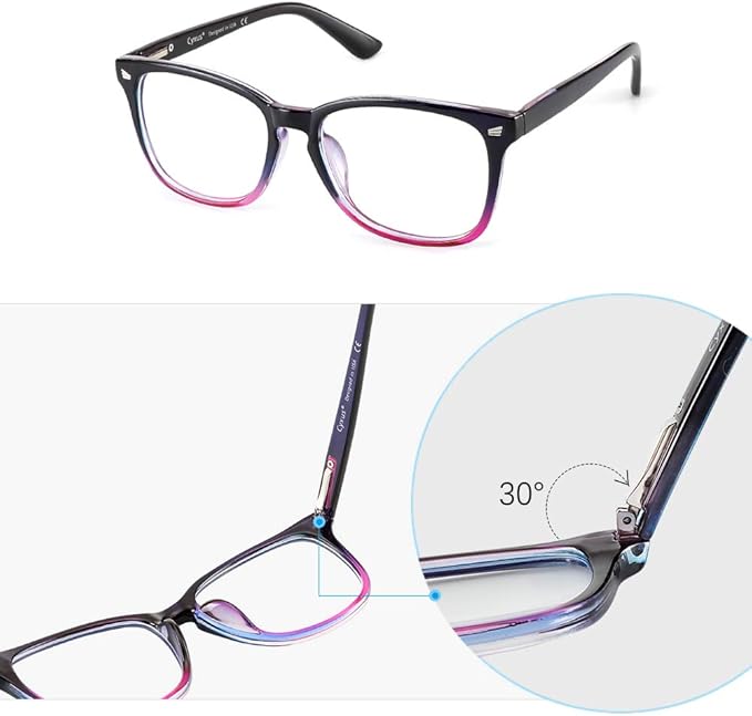 Cyxus Blue Light Glasses for Men Women Reduce Eye Strain UV Blocking for Computer Screen 8082