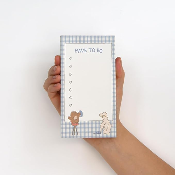 Monolike Memopad Unmatched Friends Series.1 4P SET - 4 Packs, 4 Different Designs, 80 Sheets Per Pad, Total 320 Sheets, Note pads, Writing pads, 80x148mm