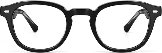 Dollger Blue Light Blocking Glasses For Woman Men Thick Frame Round Non-Prescription, pertain Computer Gaming,TV,Work