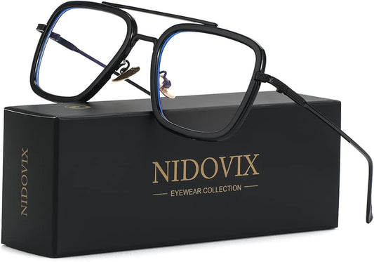 Tony Stark Style Blue Light Blocking Glasses for Men Women, Iron Man and Spider-Man Computer Gaming Glasses