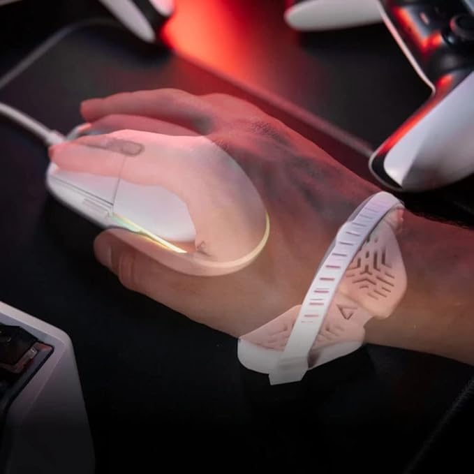 DELTAHUB Carpio G2.0 - Advanced Ergonomic Right-Handed Gaming Wrist Rest for Mouse - Superior Support for Serious Gamers - Anti-Fatigue, Smooth Glide (Large, Right, White)