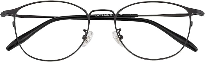 GUDVUE Blue Light Glasses, Computer/Gaming/TV/Phones Glasses for Women/men, Anti Glare/UV400/Eye Strain, Oval Black