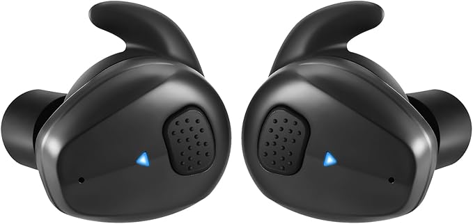 Electronic Shooting Earbuds - Ear Hearing Protection NRR 28dB Bluetooth 5.3 Noise Cancelling & Sound Amplification - Rechargeable Case for Hunting and Range(Black)