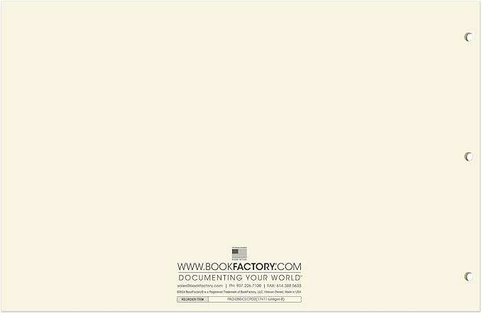 BookFactory Ledger Pad/Large 8 Column Accounting Ledger Columnar (Eight Columns) Pads - 17'' x 11'', 50 Pages, Notepad Landscape Format (PAD-050-CLCPD3(17x11-Ledger-8)-AX)