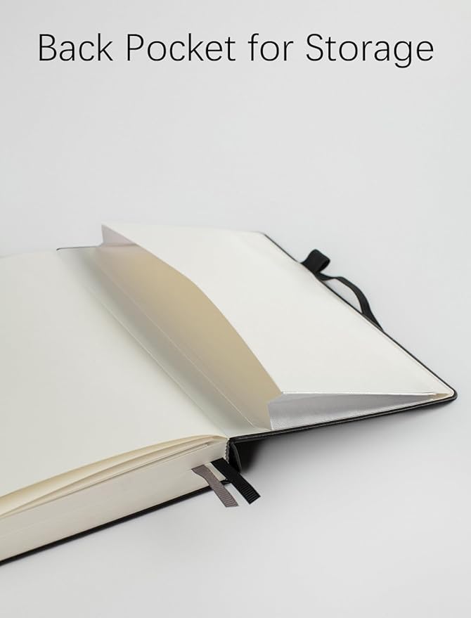 Thick College Ruled Notebook with 366 Numbered Pages, A5 Journal for Writing with 100GSM Lined Paper, Hardcover Leather Notebooks for Women Office Work Diary, 5.7"x8.3" Lavender