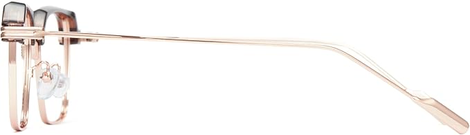 Cyxus Semi Rim Blue Light Glasses for Men Women TR90 Metal Frame UV Blocking Computer Glasses Clear Lens Square Eyewear