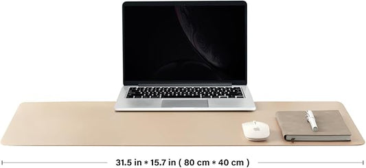 Cork Apricot Desk Mat - Dual-Sided Desk Pad for Office and Home - Desk Organization and Accessories - Ideal for Large Mouse Pad and Desk Mats on Top of Desks(31.5"x 15.7")