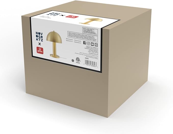 GLOBE Novogratz x Electric 65856 Olivia 12" Table Lamp, Matte Brass