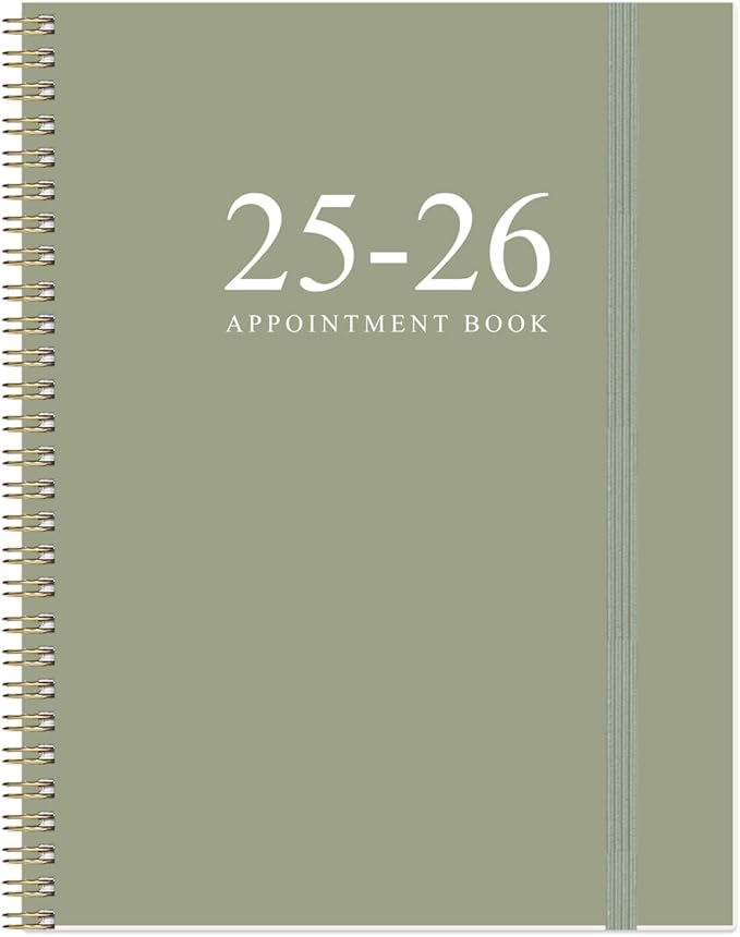 2025-2026 Appointment Book & Planner - 8.5" x 11" Daily Hourly Planner 2025 from July 2025 - June 2026, Weekly Appointment Book with 30-Minute Interval, Teal