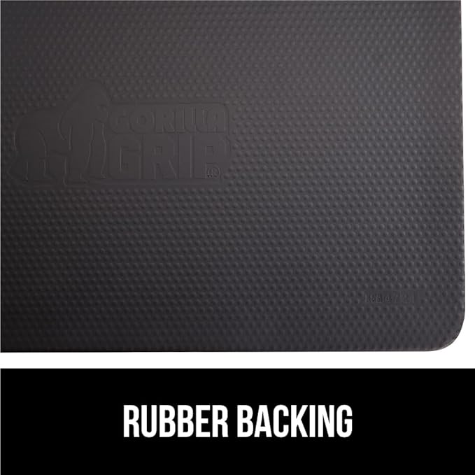 GORILLA GRIP Comfortable Cushioned Kitchen Mats for Floor, Waterproof and Stain Resistant Soft Top, 3/4 Inch Thick Ergonomic Standing Desk Anti Fatigue Mat, Foam Supports Feet, 17x24, Light Gray