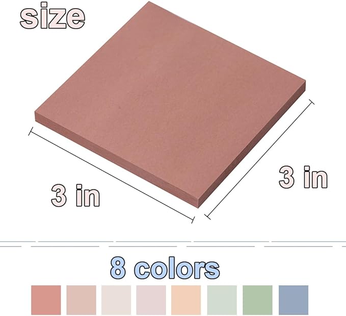 (16 Pack) Pop Up Sticky Notes 3x3 in Accordion Stickies Super Sticking Power Memo Pads Vintage Colors