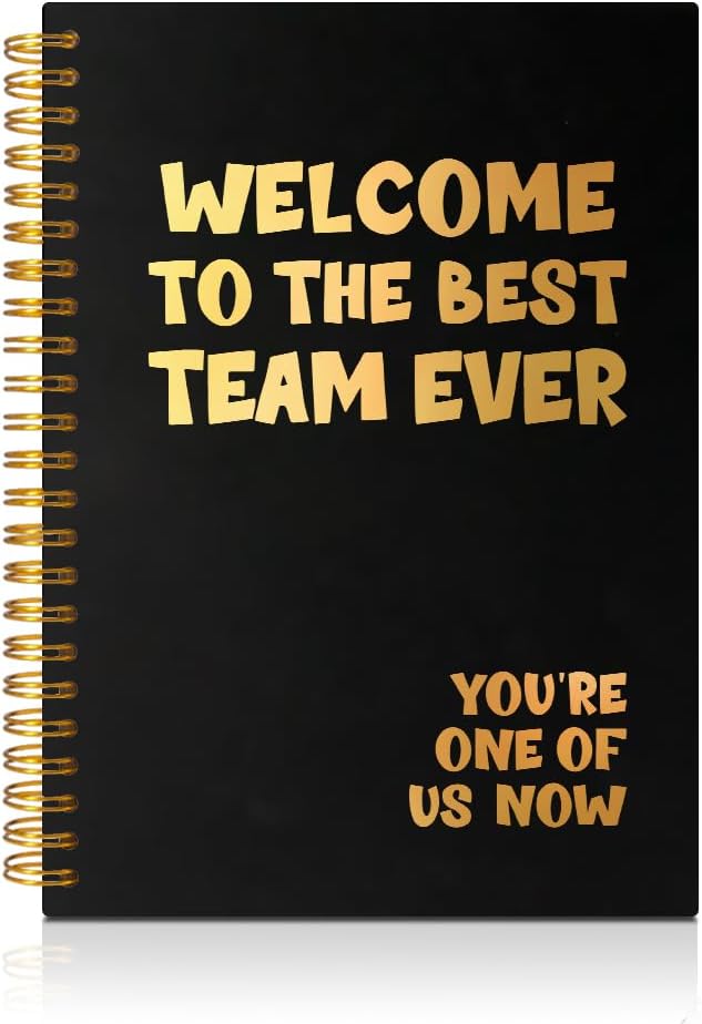 Welcome to The Best Team Ever 160 Blank Pages Spiral Notebook, New Employees Thank You Gifts, Dream Team Gifts for Colleagues, Teamwork Gifts for Staff, New Job Gifts for Coworker A