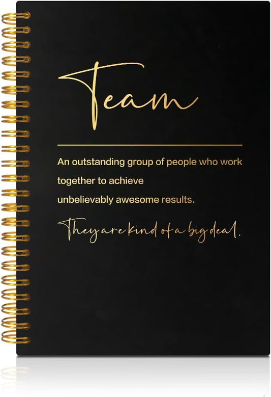 Team Definition 160 Blank Pages Spiral Notebook, Team Appreciation Gifts, Employee Thank You Gifts, Dream Team Gifts for Colleagues, New Job Appreciation Gifts for Coworker Colleagues
