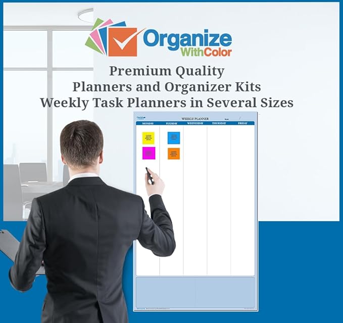 Sky Blue Kit Sticky-Note Weekly Task and Goal Planner 24 in. x 36 in.