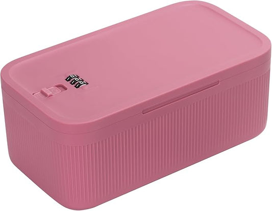 Zmains Small Medicine Box - 2L Small Lock Box With Code, Portable Lockable Storage Boxes for Personal Items, Refrigerator Phone Lock Box Food Locked Box with Locking Lid for Home and Office