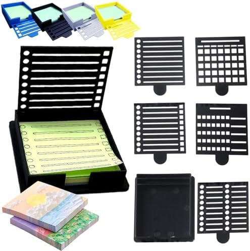 Smarter Sticky Note Kit, Ultimate Sticky Note Holder + 5 Versatile Templates – Organize Notes, 3x3 Sticky Note Holder, Boost Productivity & Master Daily Planning (Black)