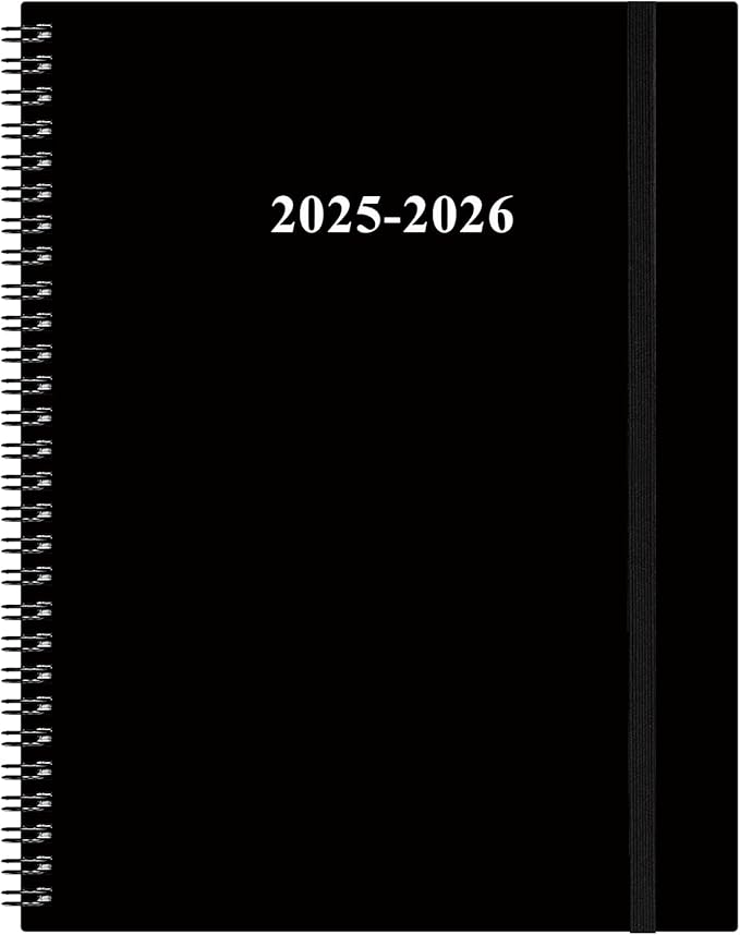 2025-2026 Planner - 17 Months Weekly & Monthly Planner from August 2025 - December 2026, Academic Planner 2025-2026 with Elastic Closure, Inner Pocket, 8.5" x 11", Black