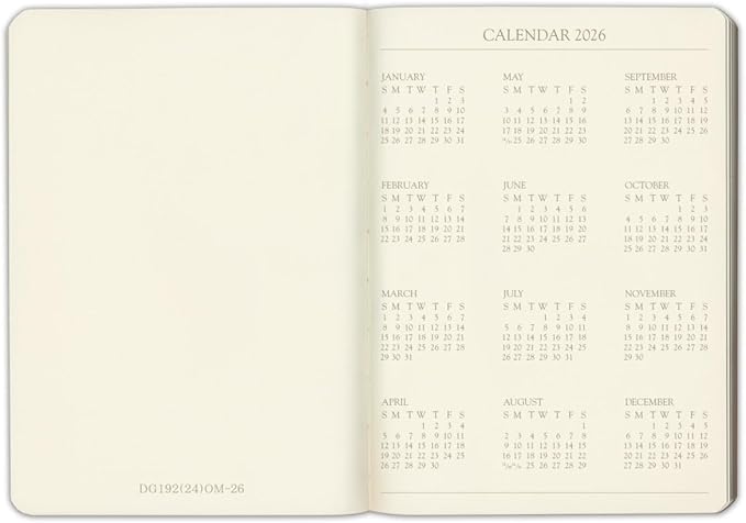 Gallery Leather Desk Weekly Monthly Planner 2025-2026, Elegantly Bound Calendar Planner and Notebook with Stylish Gold-Gilded Page Edges, 12 Months - Tremont Atlantic - 8 x 5.5 "