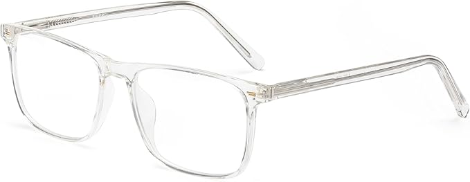 ANRRI Blue Light Glasses Men Anti Eyestrain Oversized Computer Gaming Eye Protection Square Glasses Women Clear