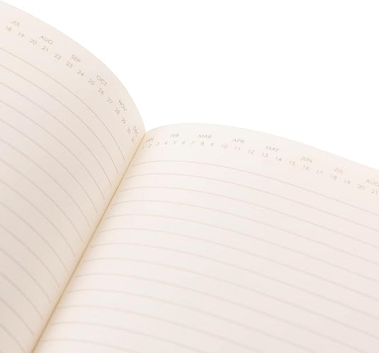 Graphique Apollo Vegan Leather Journal | Hardcover Notebook | 192 Lined Pages | Inner Pocket, Pen Loop, Elastic Closure | Work, Diary, Notes | 6” x 8”