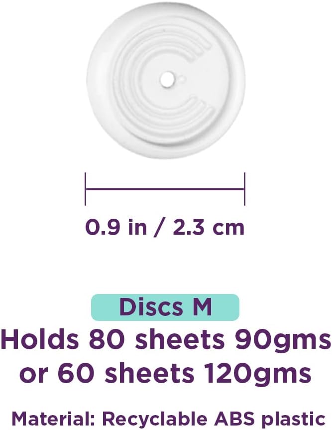 CREATE A NOTEBOOK 12 Pieces Expansion Discs – Medium Discbound Binding Discs Discbound Binding Ring Discs for Notebooks and Planners - Add Extra Pages, Notes or Artwork - Support Up to 80 Sheets