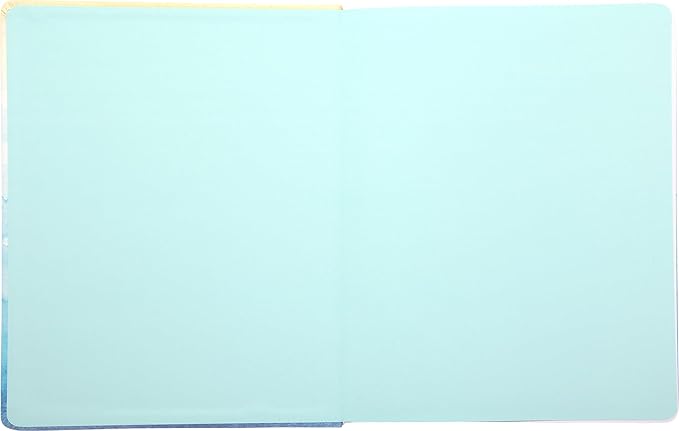 Eccolo Large Lined Journal Notebook, Hardbound Fabric Cover, Writing Journal, 256 Ruled White Pages, Ribbon Bookmark, Lay Flat, Desk Size for Work or School, Wide Stripes (Blue, 8x10 inches)