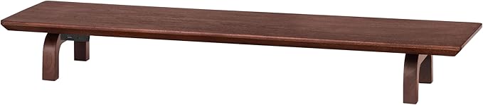 Anji Mountain Monitor Stand - Desktop Organizer & Laptop Riser, Ergonomic Monitor Riser, Space-Saving Monitor Stand for Desk, Durable Construction, Easy Assembly, Ideal for Home & Office,Walnut