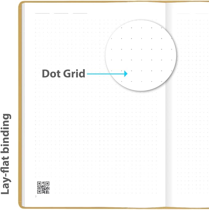 Executive Dotted Luxury Hard Cover | 190 Pages | 100g | Eco-Friendly Smart Note-Taking | Free App for Digital Note-Taking and Organization | Yellow