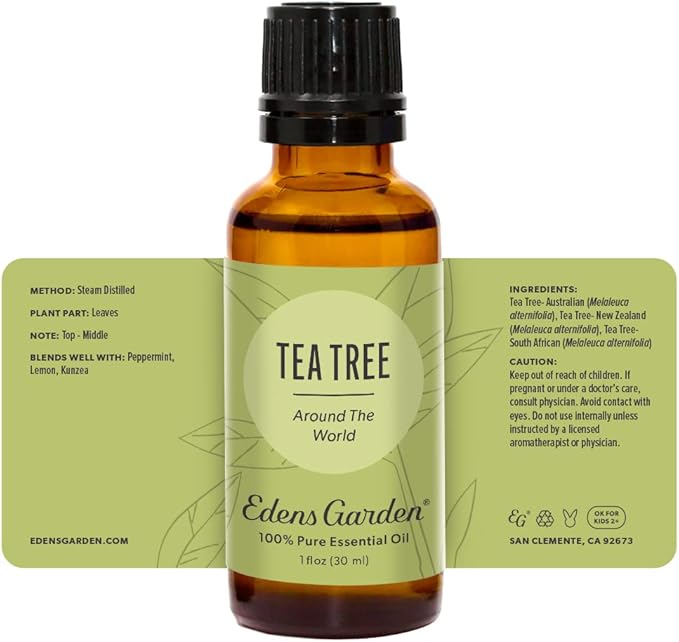 Edens Garden Tea Tree Around The World Essential Oil- 100% Pure Premium Grade, Undiluted, Natural, Therapeutic, Aromatherapy, The Best for Diffuser, Skin, Face, Hair 30 ml (1 fl oz)