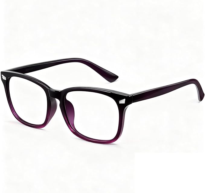 Blue Light Glasses for Woman Men | 99% Blue Light Blocking Glasses | Computer Glassess | Night Driving | Gaming | TV Phone Screen Reader Square Frame | Anti Eyestrain & UV Glare Protection