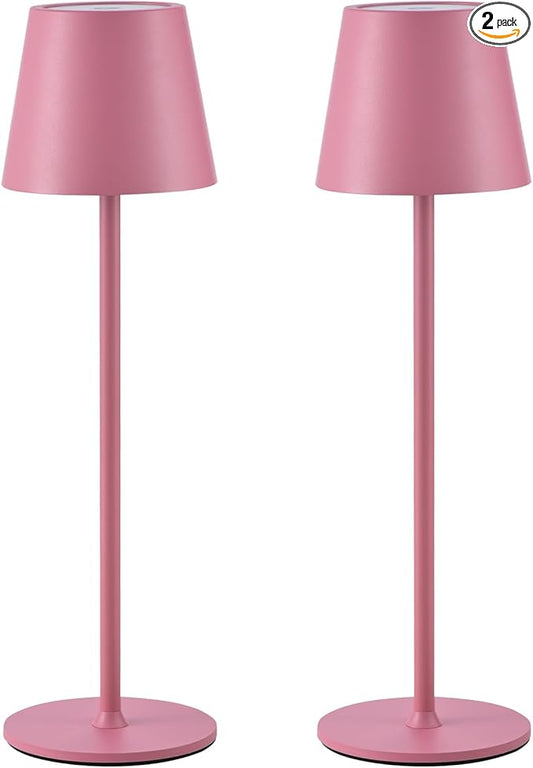 BGFHome Cordless Table Lamp LED Desk lamp,5000mAh Rechargeable Touch Night Light Wireless Minimalist Design for/Restaurant/Bedroom/Bars/Outdoor Party/Camping/Coffee Shop 2Pack