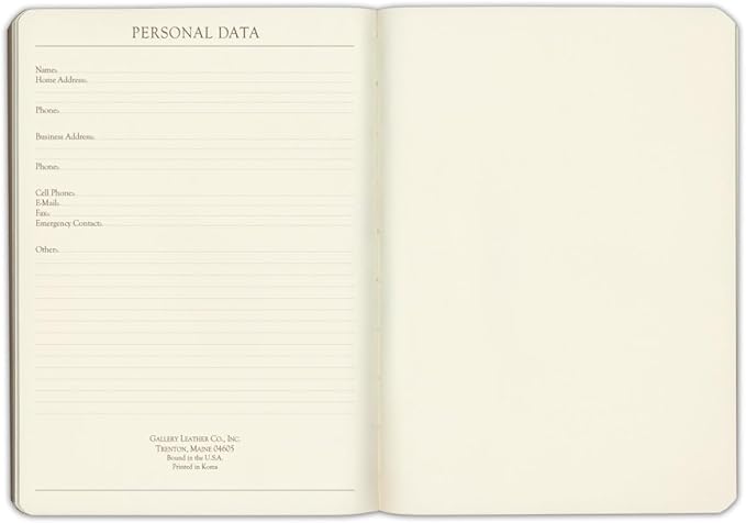 Gallery Leather Journal Notebook - 192 Pages, Softcover, For Men and Women, For Writing, Work & Travel, Handcrafted - Caribbean Red - 8 x 5.5, Desk Lined