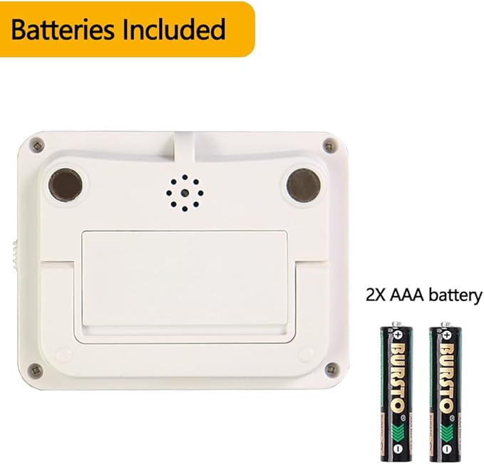 Digital Dual Kitchen Timer, 2 Groups Cycle Countdown Timer, ON/Off Memory Function, Loud Volume Flashing Light Alarm with Magnetic Back, Stand, Battery Included